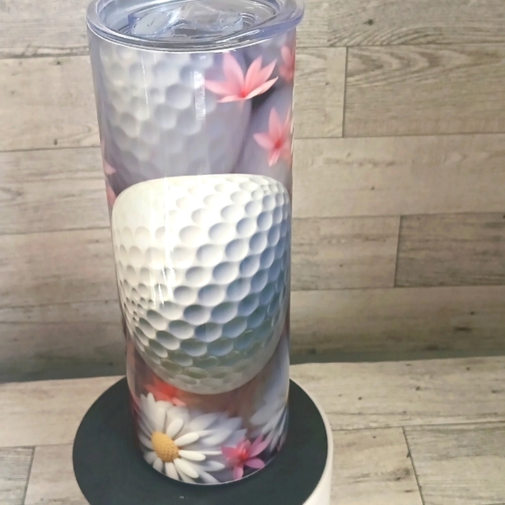 Golf and Flowers 20oz. Stainless steel tumbler